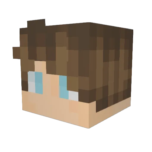 NeX000 Minecraft avatar head, 3D render