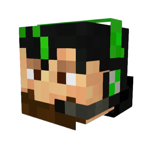 NeXSides Minecraft avatar head, 3D render