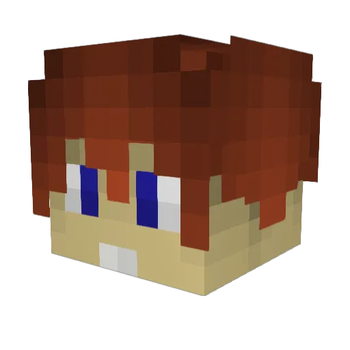 NeXyah Minecraft avatar head, 3D render