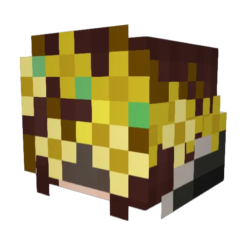 NeZFris Minecraft avatar head, 3D render