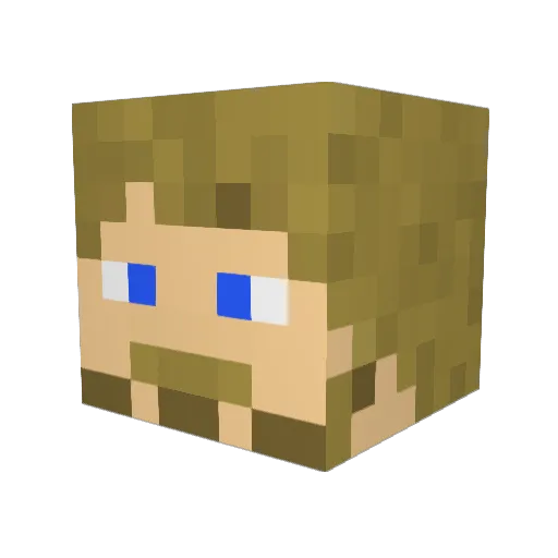 NeZ_RNG Minecraft avatar head, 3D render