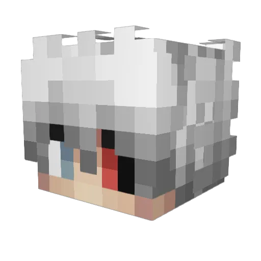 NeZeRo_ Minecraft avatar head, 3D render