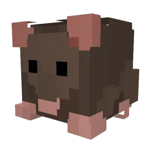 Ne_InG Minecraft avatar head, 3D render
