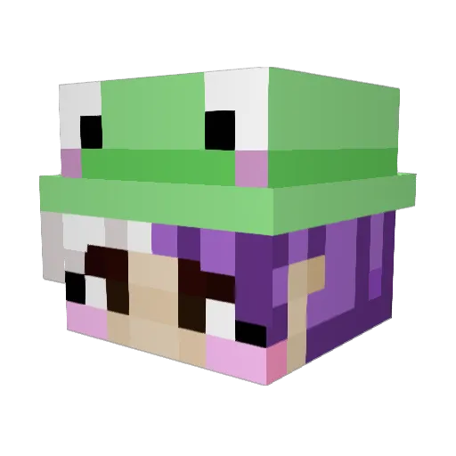 NeaZero Minecraft avatar head, 3D render