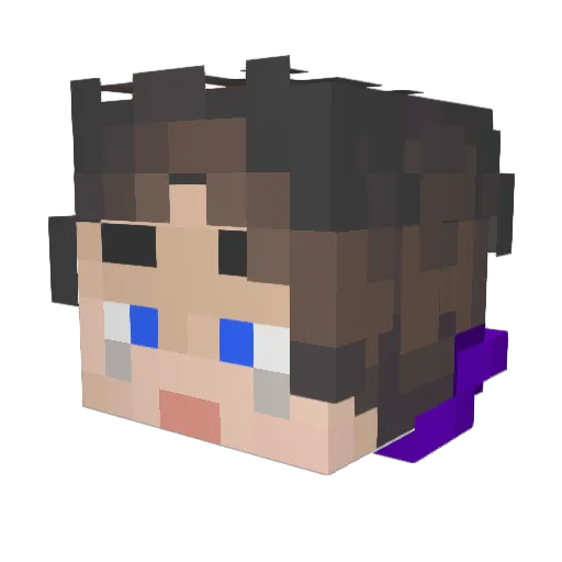 Neal_van Minecraft avatar head, 3D render