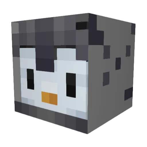 Neaon123 Minecraft avatar head, 3D render