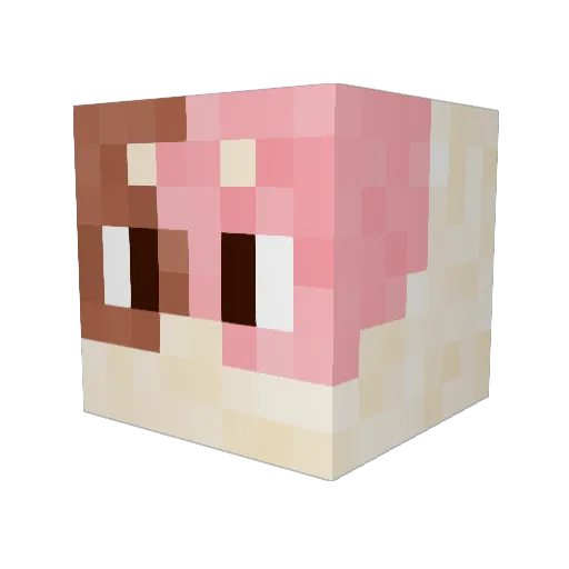 Neapolico Minecraft avatar head, 3D render