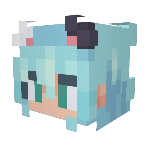 Neapsters Minecraft avatar head, 3D render