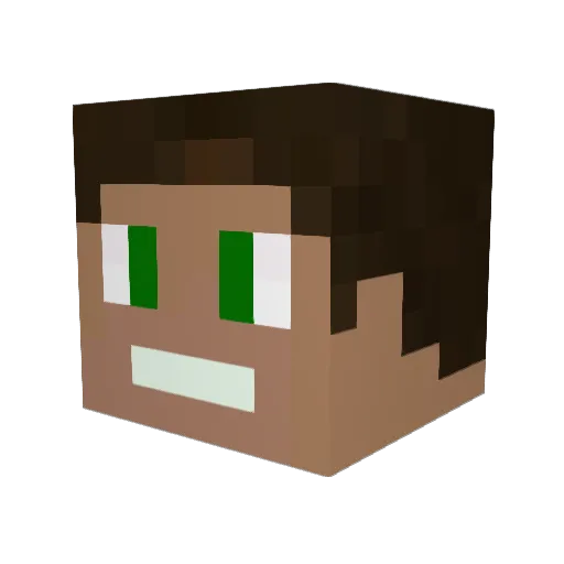 NearALT Minecraft avatar head, 3D render