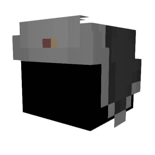 NearSyded Minecraft avatar head, 3D render
