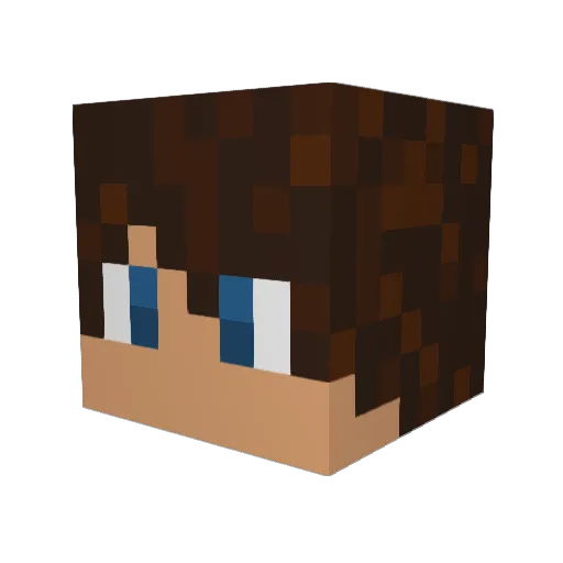Near_Mello Minecraft avatar head, 3D render