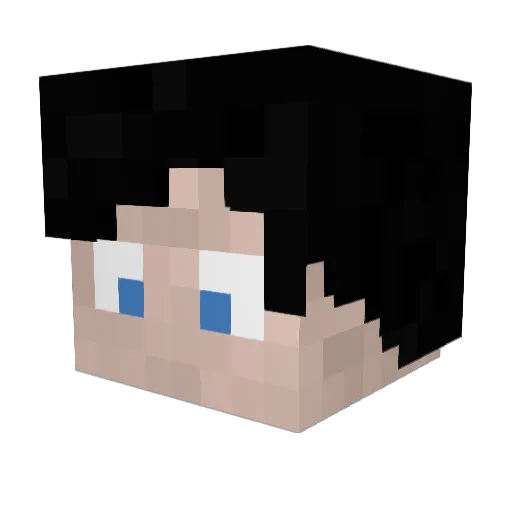 NearlyMello Minecraft avatar head, 3D render