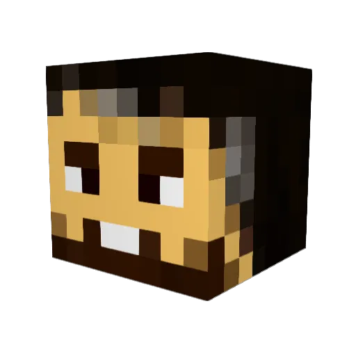 NearlyPerfect Minecraft avatar head, 3D render