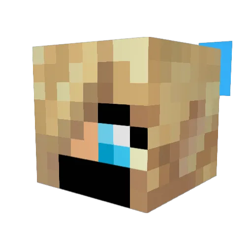 Neasmurf Minecraft avatar head, 3D render