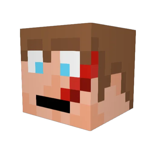 Neast_ Minecraft avatar head, 3D render