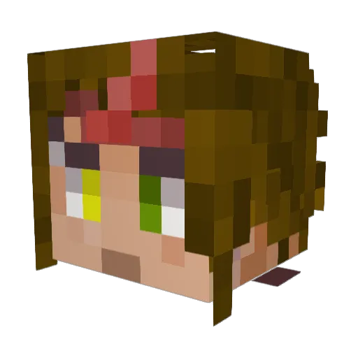 Neasum Minecraft avatar head, 3D render