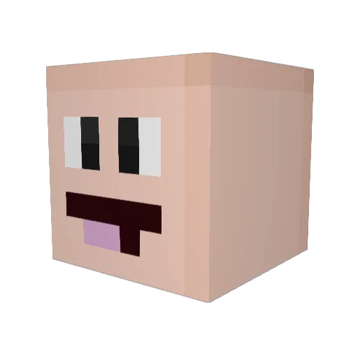 NeatEhEff Minecraft avatar head, 3D render