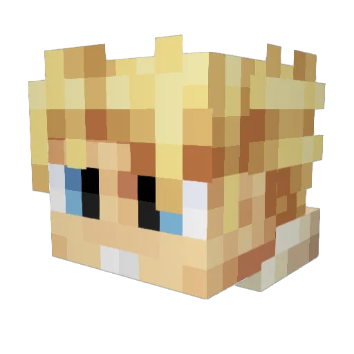 NeaumPlayer Minecraft avatar head, 3D render