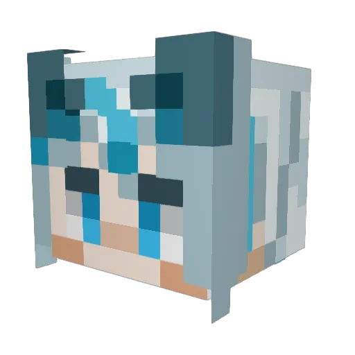 Neazhel Minecraft avatar head, 3D render