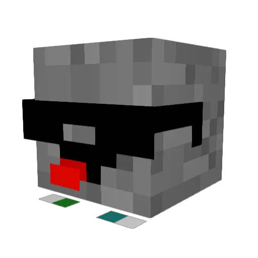 NebStar Minecraft avatar head, 3D render