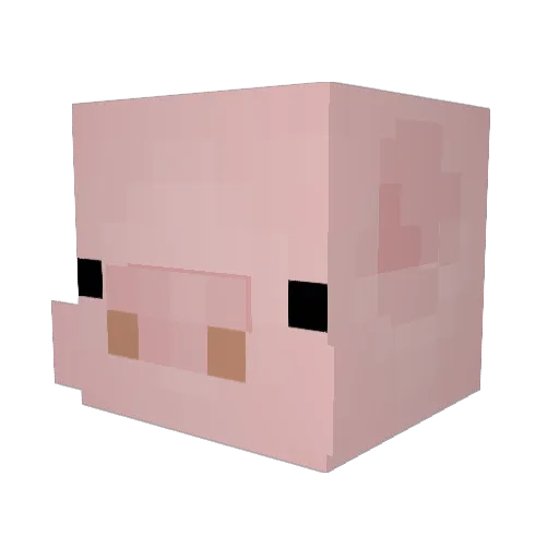 Neb_0 Minecraft avatar head, 3D render