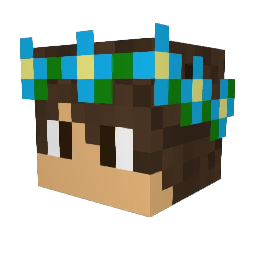 Neb_Is_Neb Minecraft avatar head, 3D render