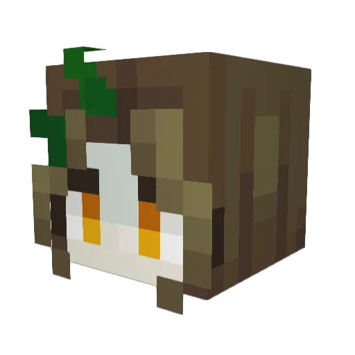 Nebaho Minecraft avatar head, 3D render
