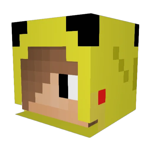 Nebakurra Minecraft avatar head, 3D render