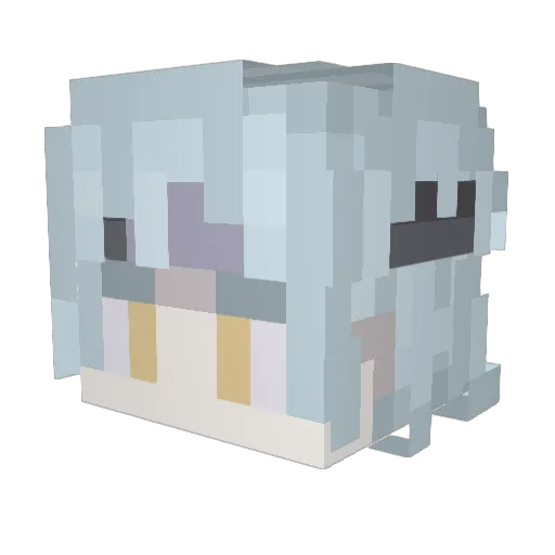Nebalex Minecraft avatar head, 3D render