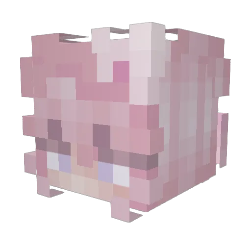 NebbyO Minecraft avatar head, 3D render