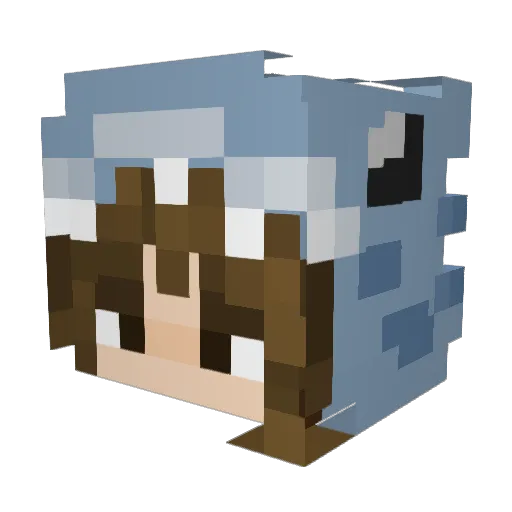 NebelHyperon Minecraft avatar head, 3D render