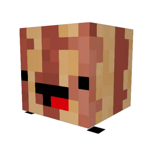 NebelSchinken Minecraft avatar head, 3D render