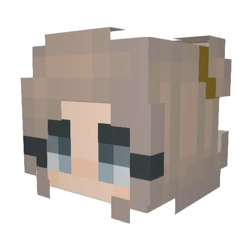 Nebelung3 Minecraft avatar head, 3D render