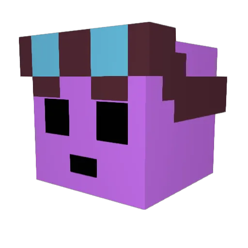 Nebnado Minecraft avatar head, 3D render