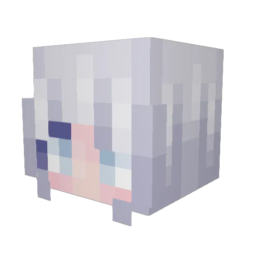 Nebnitan Minecraft avatar head, 3D render