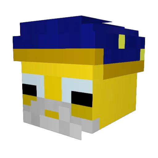 Nebo77 Minecraft avatar head, 3D render