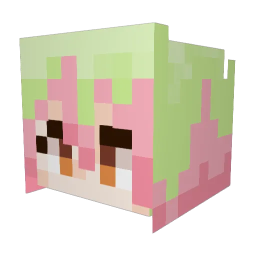 NebosukeP Minecraft avatar head, 3D render