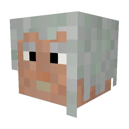 Nebrass Minecraft avatar head, 3D render