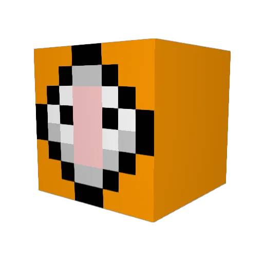 Nebrildor Minecraft avatar head, 3D render