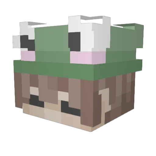 Nebrosniffer Minecraft avatar head, 3D render