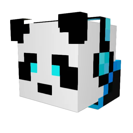 Nebsene Minecraft avatar head, 3D render