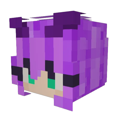 NebuLillie Minecraft avatar head, 3D render