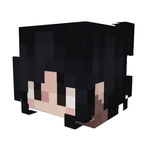Nebufall Minecraft avatar head, 3D render