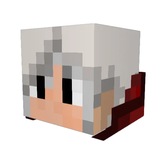 Nebula240 Minecraft avatar head, 3D render