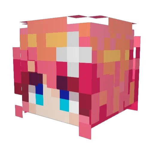 Nebula707 Minecraft avatar head, 3D render