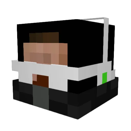 Nebula Minecraft avatar head, 3D render