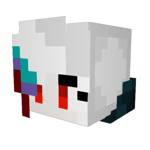 NebulanAurora Minecraft avatar head, 3D render