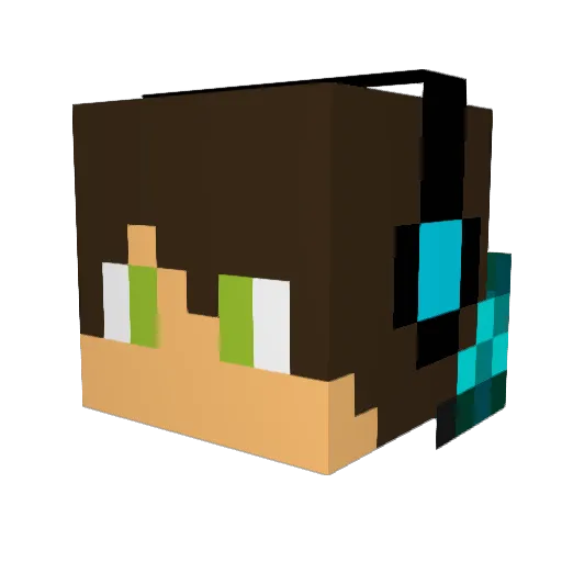 Nebur2003 Minecraft avatar head, 3D render