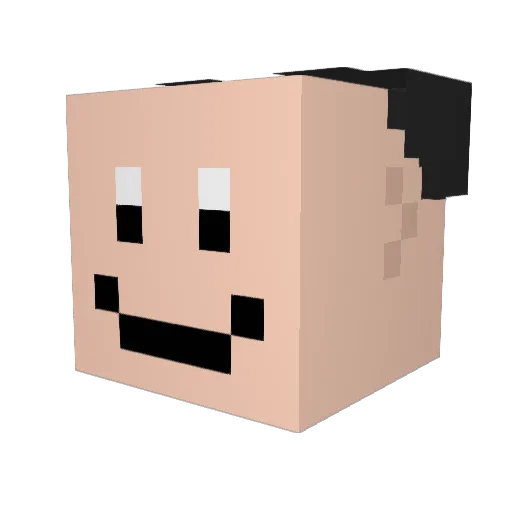 Nebur951 Minecraft avatar head, 3D render
