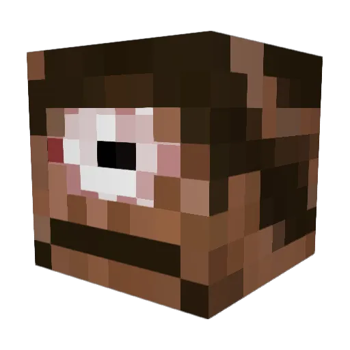 Neburaa Minecraft avatar head, 3D render